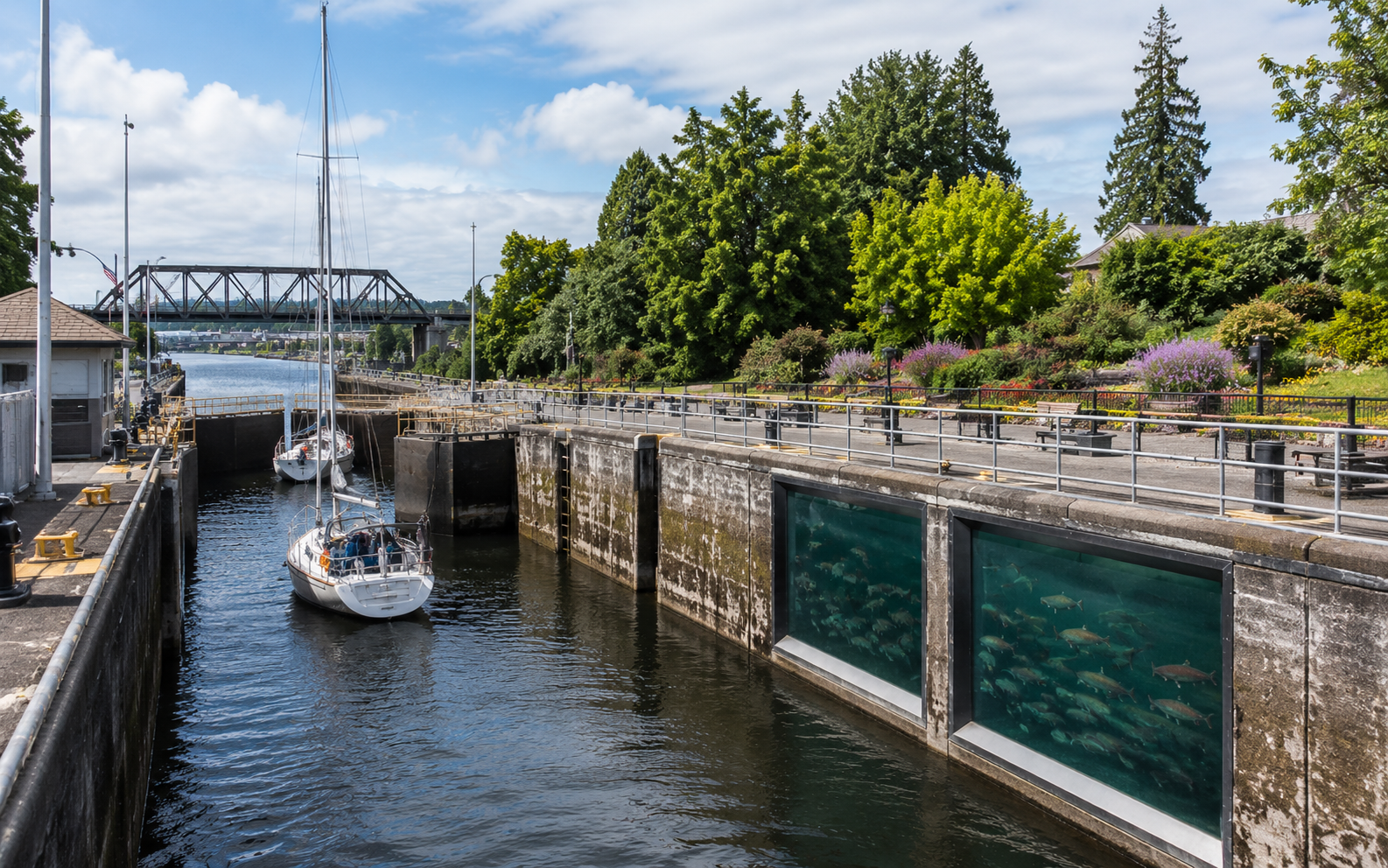 A 90-minute Ballard Locks walk that includes the salmon ladder